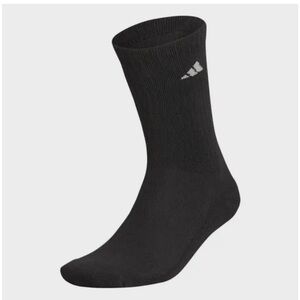 New Adidas Men's Black Cushioned Crew Socks 1ct